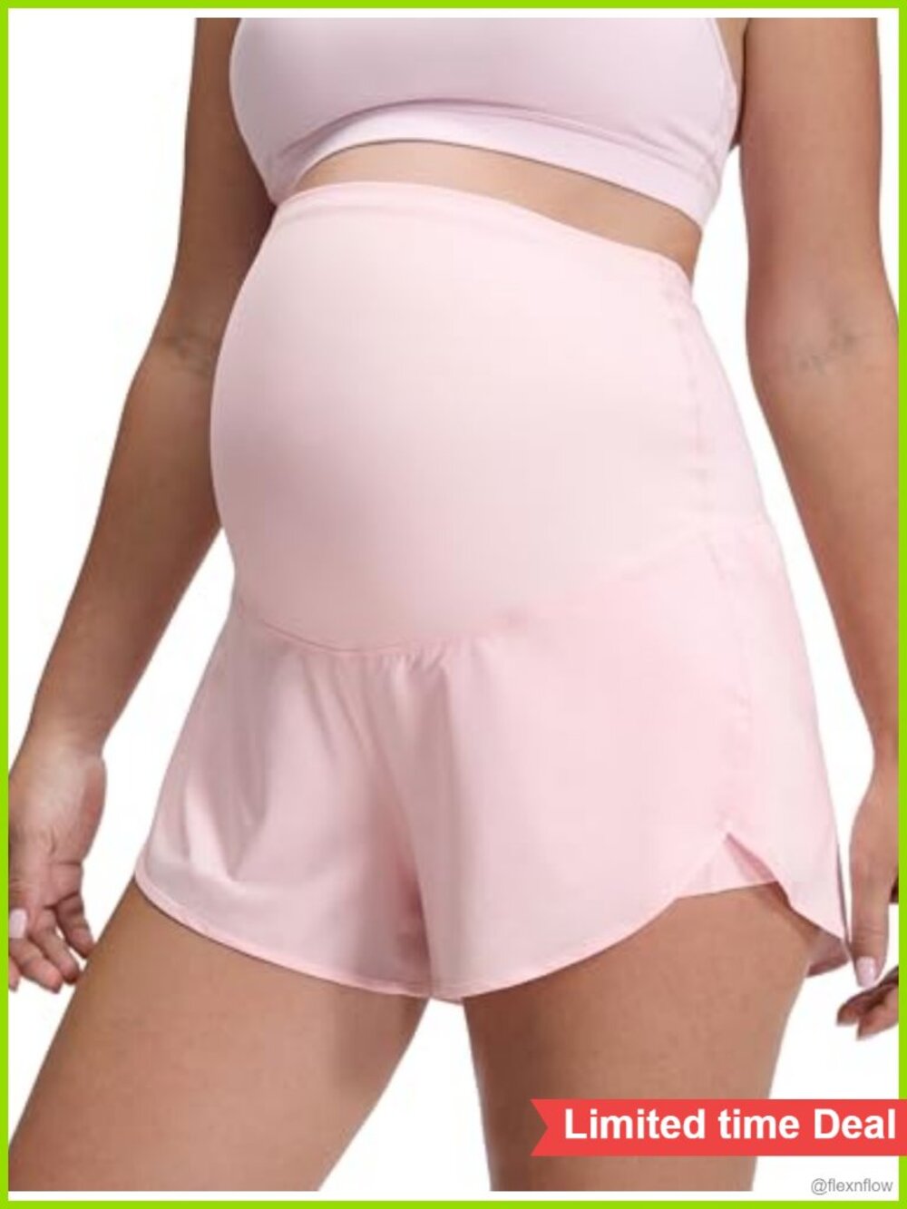Maternity Workout Shorts 3 Inch High Rise Dolphin Athletic Running